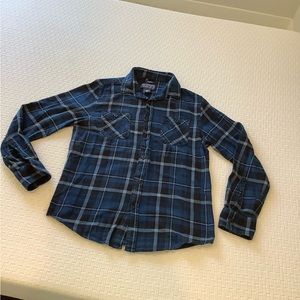 American Rag MEDIUM Blue Button Down Flannel Shirt